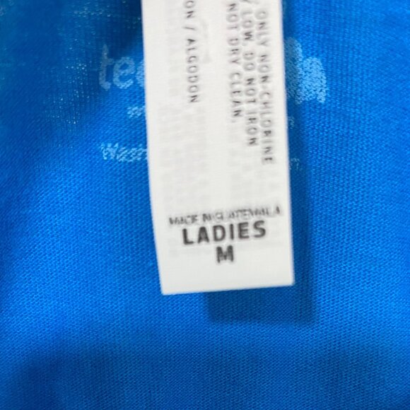 Teeturtle Disney Pixar Ladies Medium Blue T-Shirt Featuring Up Balloon Design - Picture 6 of 7